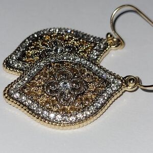 Elegant Gold and Silver Earrings